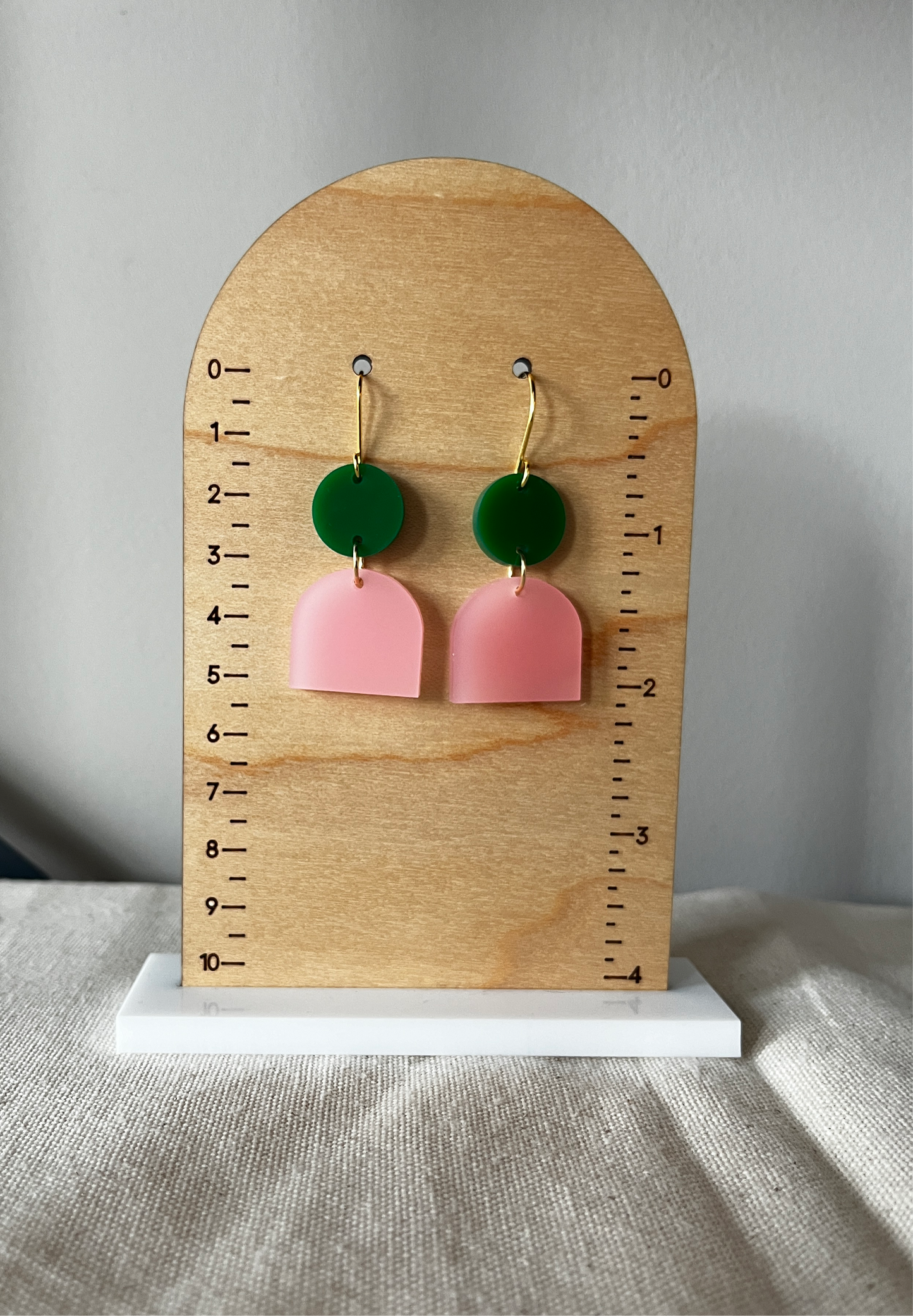 Modern Frosted Acrylic Color-block Earrings