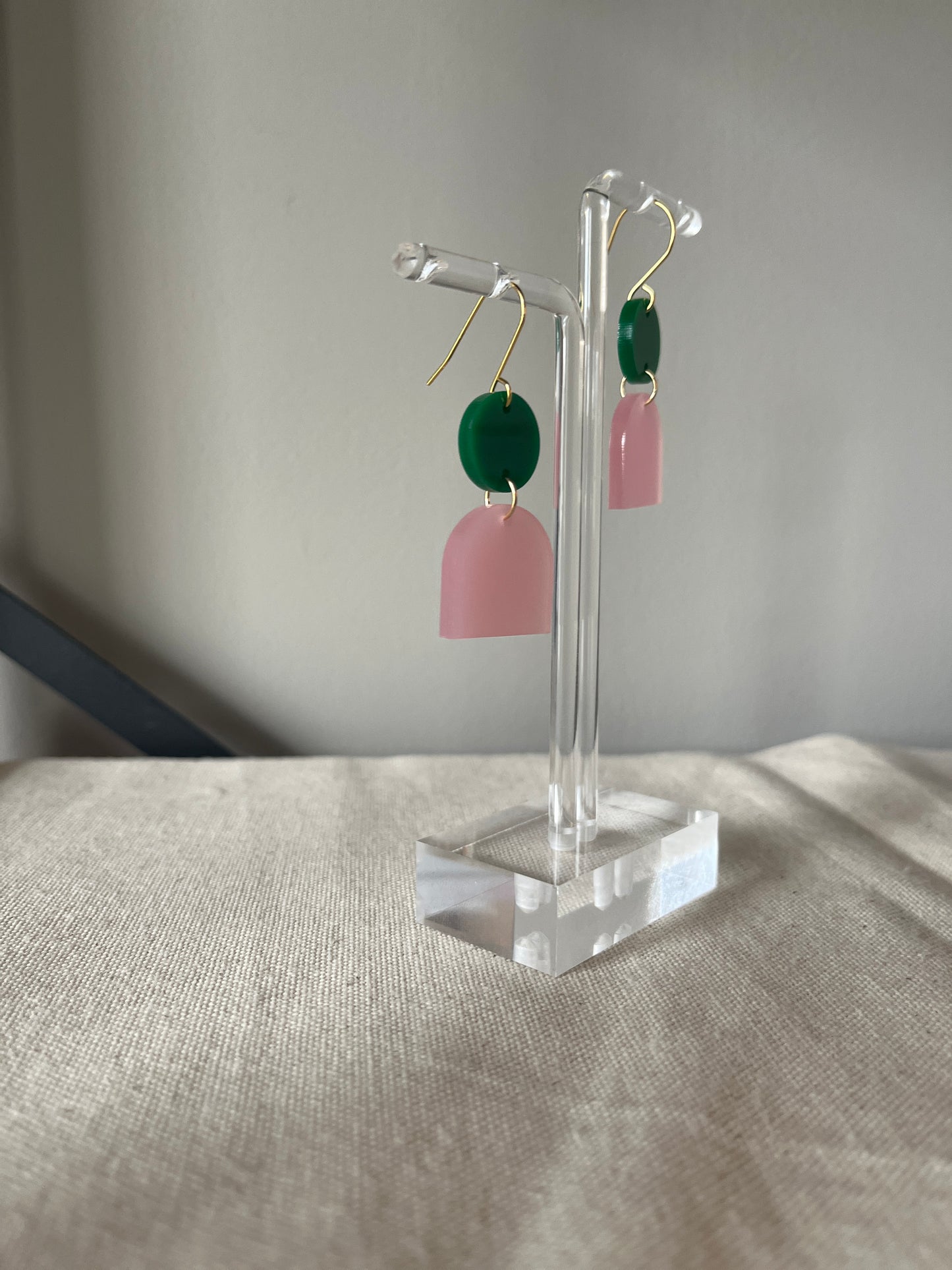 Modern Frosted Acrylic Color-block Earrings